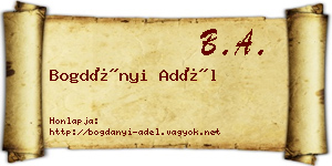 Bogdányi Adél névjegykártya